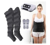 Massaggiatore per gambe a compressione d'aria a 6 camere per drenaggio linfatico e circolazione | Sistema di recupero completo del corpo con pressione regolabile | Dispositivo terapeutico