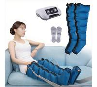 Massaggiatore per gambe a compressione d'aria a 6 cavità, pressoterapia e drenaggio linfatico, massaggiatore per gambe per il trattamento del lipedema, strumento per il rilassamento di tutto
