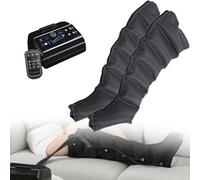 Massaggiatore Per Gambe A Compressione D'Aria Con 6 Airbag, Per Migliorare La Circolazione, Drenaggio Linfatico, Per Casa Massagg Per Vita Gambe (Tipo con telecomando, Macchina + 2 gambe)
