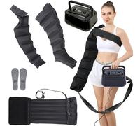 Massaggiatore per gambe a compressione d'aria, fasce per gambe e braccia a 6 cavità, massaggiatore per drenaggio linfatico dei piedi, stivali a compressione per pressoterapia, circolazione,