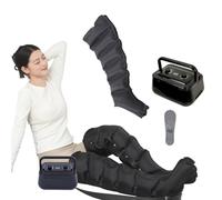 Massaggiatore per gambe a compressione d'aria, macchina pneumatica portatile a pressione per gambe, massaggiatore per gambe con drenaggio linfatico, pressoterapia e drenaggio linfatico (nero)