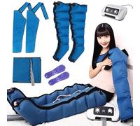 Massaggiatore per gambe a compressione d'aria per la circolazione e il sollievo dal dolore - Sistema professionale di drenaggio linfatico, trattamento e recupero delle gambe con lipedema - U