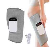 Massaggiatore per gambe con calore, massaggiatore a compressione d'aria senza fili, fascia regolabile per gambe, ricaricabile senza fili, tre modalità di temperatura per alleviare il dolore