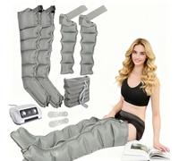 Massaggiatore per gambe con compressione ad aria, pressoterapia per casa stivali compressione pressoterapia, rinforzo di circolazione per piedi, gambe, vita (6 Chamber, 2 Legs+2 Arm+1 Waist)