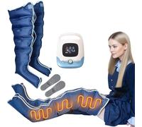 Massaggiatore per gambe con compressione dell'aria, 5 modalità e 2 livelli di calore, macchina per pressoterapia per massaggiatore linfodrenante domestico, macchina per stivali a compression