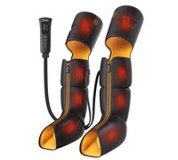 Massaggiatore per gambe con compressione di calore e aria per piedi, polpacci e cosce per la circolazione e il sollievo dal dolore. Dispositivo d