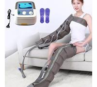 Massaggiatore per gambe con drenaggio linfatico, stivali a compressione d'aria con sistema di recupero, stivali per pressoterapia a 6 camere, massaggio profondo, miglioramento della circolaz