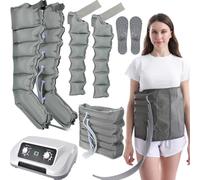 Massaggiatore per gambe e piedi a compressione d'aria pressoterapia, massaggiatore per drenaggio linfatico, sistema di recupero con stivali a compressione per 6 | 8 cavità, macchina a pressi