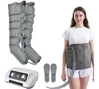 Massaggiatore per gambe e piedi a compressione d'aria pressoterapia, massaggiatore per drenaggio linfatico, sistema di recupero con stivali a compressione per 6 | 8 cavità, macchina a pressi