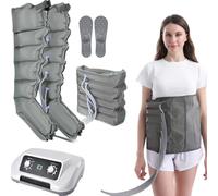 Massaggiatore per gambe e piedi a compressione d'aria pressoterapia, massaggiatore per drenaggio linfatico, sistema di recupero con stivali a compressione per 6 | 8 cavità, macchina a pressi