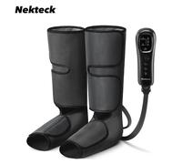Massaggiatore per gambe Nekteck, fasce per polpacci a compressione d'aria, massaggio a pressione d'aria per la circolazione sanguigna e il rilassamento, drenaggio linfatico