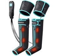 Massaggiatore per gambe per circolazione e sollievo dal dolore, idoneo FSA HSA, massaggiatore per piedi a compressione con 3 livelli di calore, 4 modalità, polpaccio e coscia 4 in 1, terapia di