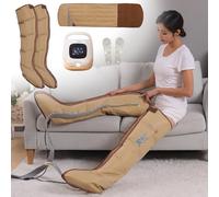 Massaggiatore per gambe per il trattamento del lipedema, massaggiatore elettrico a compressione d'aria con funzione riscaldante, massaggiatore a compressione per gambe con cinque modalità di mass
