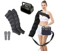 Massaggiatore per gambe pressoterapia corpo intero | Massaggiatore elettrico a compressione d'aria Sistema di recupero, fasce per vita, braccia e gambe a 6 cavità Pressoterapia per piedi e d