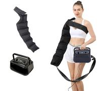 Massaggiatore per gambe Widppsopt per pressoterapia per tutto il corpo | Massaggiatore elettrico a compressione d'aria con sistema di recupero, fasce per vita, braccia e gambe a 6 cavità, pr