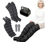 Massaggiatore per gambe Widppsopt Pressoterapia Drenaggio linfatico Corpo intero | Massaggiatore elettrico a compressione d'aria Sistema di recupero, Fasce per vita, braccia e gambe a 6 cavi