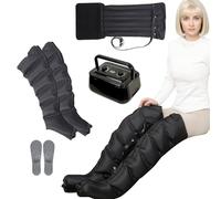 Massaggiatore per gambe Widppsopt Pressoterapia Drenaggio linfatico Corpo intero | Massaggiatore elettrico a compressione d'aria Sistema di recupero, Fasce per vita, braccia e gambe a 6 cavi