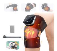 Massaggiatore per Ginocchio, 3 in 1 Ginocchiera Riscaldata con 5 Livelli di Calore a Luce Rossa Comprime 3 Livelli di Massaggio per Alleviare il Dolore al Ginocchio, Alla Spalla e al Gomito