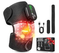 Massaggiatore per ginocchio con calore e vibrazioni, ginocchiera riscaldata per rilassarsi, cuscinetto riscaldante elettrico senza fili per ginocchia, gomito e spalla, regalo per uomini, donne, papà e