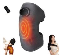 Massaggiatore per Ginocchio Senza Fili, 3 in 1 Ginocchiera Riscaldata per Ginocchia, Spalla e Gomito,3 Livelli di Riscaldamento,3 Livelli di Massaggio,knie massagegerät mit wärme,ginocchio calore-A