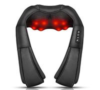 Massaggiatore per il collo iKristin con calore, massaggiatore shiatsu per collo, schiena, spalle, piedi e gambe, massaggio impastante 3D dei tessuti profondi per rilassare i muscoli a casa e in