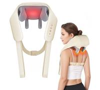 Massaggiatore per il collo, massaggiatore elettrico per la schiena, con calore, massaggiatore per il collo, massaggiatore shiatsu Deep Tissue 4D, massaggiatore senza fili, 2 modalità per dolore al