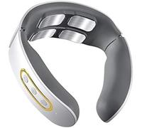 Massaggiatore per il collo, massaggiatore per il collo elettromagnetico a impulsi intelligenti elettrici per uso domestico, con massaggio a impulsi sulla testa a 4 contatti，Ricarica e riscaldamento.