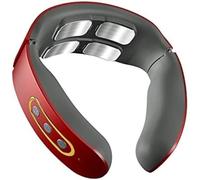 Massaggiatore per il collo, massaggiatore per il collo elettromagnetico a impulsi intelligenti elettrici per uso domestico, con massaggio a impulsi sulla testa a 4 contatti，Ricarica e riscaldamento.