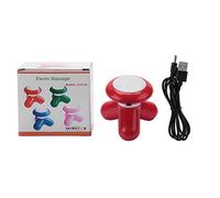 Massaggiatore per il corpo, massaggiatore vibrante a onde portatili mini USB a 3 colori per massaggio completo del corpo della testa e del collo (Rosso)