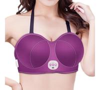 Massaggiatore per il seno, massaggiatore elettrico senza fili con riscaldamento a 5 modalità di regolazione a 3 livelli, portatile, cura del seno e prevenzione delle malattie del seno, reggiseno per