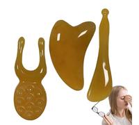 Massaggiatore per il viso, 3 pezzi, manuale per la cura della pelle, raschietto muscolare in resina, strumento per il contouring del viso, per il bagno quotidiano, regime di bellezza di donne e uomini