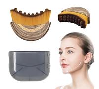 Massaggiatore per il viso con drenaggio linfatico, confezione da 2 pennelli per il contorno del viso con setole ultra morbide per scolpire mento e mascella, strumento di massaggio manuale ergonomico