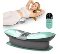 Massaggiatore per la schiena 4 in 1, massaggiatore per la schiena con trazione tramite airbag, impacco caldo, massaggio vibrante, elettroterapia EMS, sollievo dal dolore lombare, Rimorchio, Verde