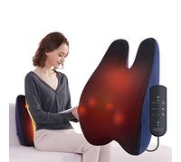 Massaggiatore per la schiena con calore massaggiatore Shiatsu collo e schiena per alleviare il dolore, cuscino massaggiante 3D in tessuto profondo per schiena bassa, spalle, gambe, relax