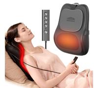 Massaggiatore per la schiena con calore, massaggio 3D su e giù, cuscino massaggiante per schiena, spalle, gambe, collo, massaggiatore Shiatsu per la schiena per alleviare il dolore, regali per donne