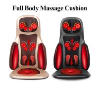 Massaggiatore per la schiena con funzione di calore Cuscino per sedile per massaggio corpo nero/beige Cuscino per sedia Massaggiatore per sedile per impastare Shiatsu portatile