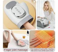 Massaggiatore per le mani con calore e compressione Massaggiatore elettrico portatile senza fili per polso e dito Pressione regolabile a 5 livelli Miglior regalo