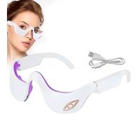 Massaggiatore per occhi con calore, 2 in 1 EMS per la cura degli occhi, 6 modalità di massaggio, 3 livelli, maschera elettrica per gli occhi, occhiali termici, anti-invecchiamento, allevia