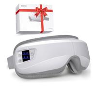 Massaggiatore per occhi con musica Bluetooth e calore, regalo di compleanno per papà, mamma, uomini e donne, maschera riscaldata per alleviare l'emicrania, ridurre la tensione, alleviare il mal di