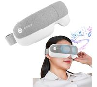 Massaggiatore per occhi con riscaldamento, massaggiatore portatile per occhi con musica Bluetooth, maschera intelligente per dormire, massaggio facciale pieghevole, adatto per rilassare occhiaie e