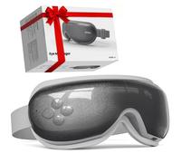 Massaggiatore per occhi, regalo per mamma, papà, donne e uomini, massaggiatore per alleviare l'emicrania con compressione e Bluetooth, maschera riscaldata per ridurre l'affaticamento degli occhi