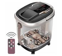 Massaggiatore per Pediluvio con Calore Completamente Automatico 4 Rulli Massaggianti e Pietra per Pedicure per Digitopressione Massaggio Shiatsu per Alleviare il Dolore Muscolare Ai Piedi/C