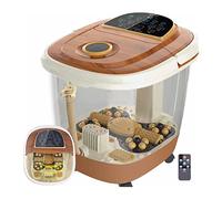 Massaggiatore per Pediluvio con Calore Completamente Automatico 4 Rulli Massaggianti e Pietra per Pedicure per Digitopressione Massaggio Shiatsu per Alleviare il Dolore Muscolare Ai Piedi/a