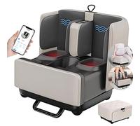Massaggiatore per piedi 2 in 1, Shiatsu Spa e massaggiatore con riscaldatore, vibrazione, impasto, compressione per piedi, caviglia, gambe, muscoli stanchi