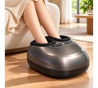 Massaggiatore Per Piedi,Airbag A 360°,Display Led E Fodere Lavabili Black | Compressione Ad Aria 360°, Massaggio Profondo, 5 Modalità, 5 Intensità, Calore, 6 Timer, Telecomando, Fodere Lavabili