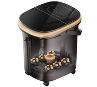 Massaggiatore per piedi con luci, bolle, riscaldato, controllo della temperatura, lenisce e rilassa i piedi stanchi con una vasca massaggiante terapeutica per la casa, tutto in uno