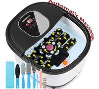 Massaggiatore per piedi con massaggio automatico e riscaldamento, massaggiatore elettrico con pedicure, pediluvio con shiatsu, pressatura e impastatura, modalità massaggianti, vibrazioni, Mia&coco