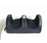 Massaggiatore per piedi con riscaldamento, massaggiatore elettrico per piedi e gambe con rulli shiatsu con telecomando e timer per rilassamento e sollievo dal dolore (rosso/oro/nero) (nero)