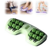Massaggiatore per Piedi con Rullo Massaggiante - Masseur per Piedi con Piccoli Gatti e Palle Metalliche, Relaxazione dei Piedi Stanca, Portatile per Casa, Ufficio, Viaggio (Verde)