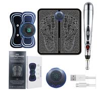 Massaggiatore per piedi penna per massaggio elettronico massaggio per collo e spalle Set di tre pezzi Set per il rilassamento di tutto il corpo massaggio per gambe e schiena